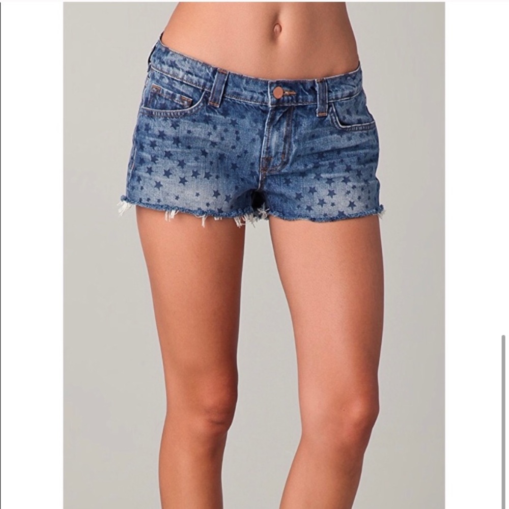 J Brand Blue Star Jean Shorts